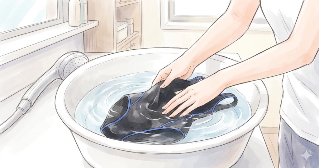 【STEP別】競泳水着の正しい洗い方・基本の手洗い手順