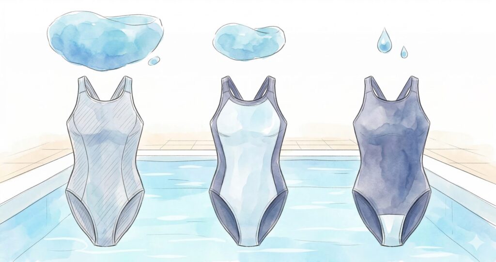 競泳水着の裏地構造の種類と物理的特性