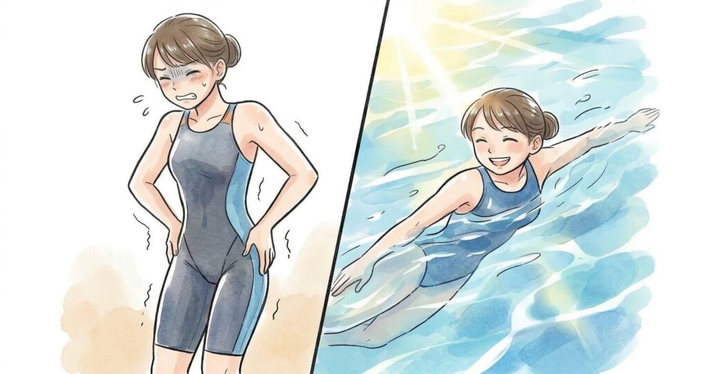 水中で泳ぎ始めると「別物」に変わる