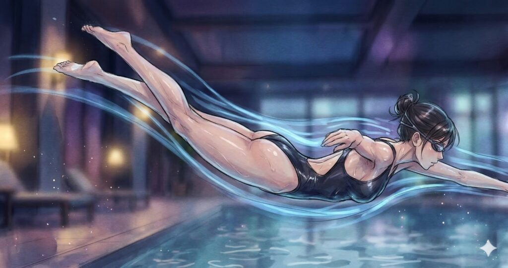 競泳水着のハイカットが選ばれる機能的・物理的な背景