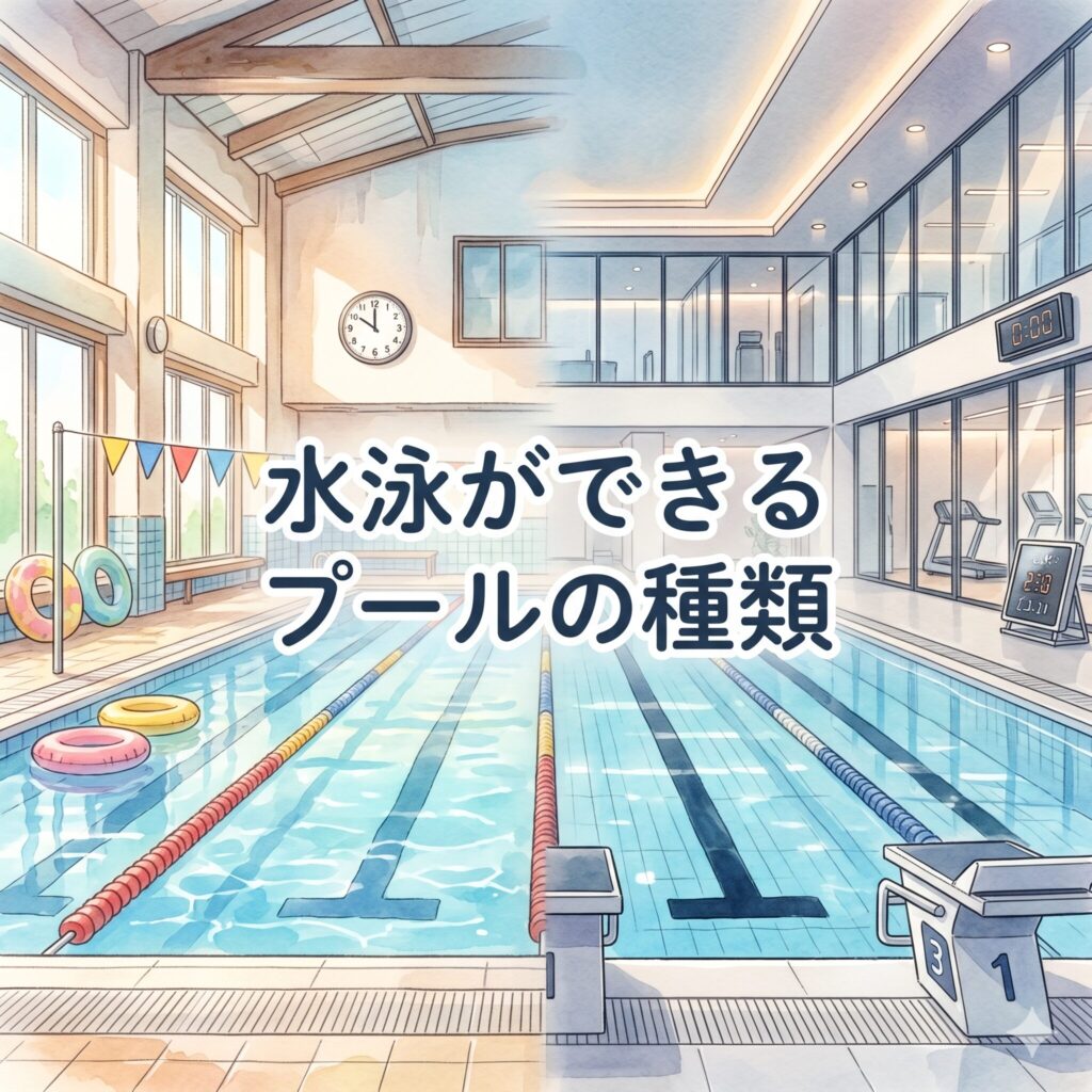 水泳ができるプールの種類とは？市民プール・公営プールとスポーツジムの違いを解説