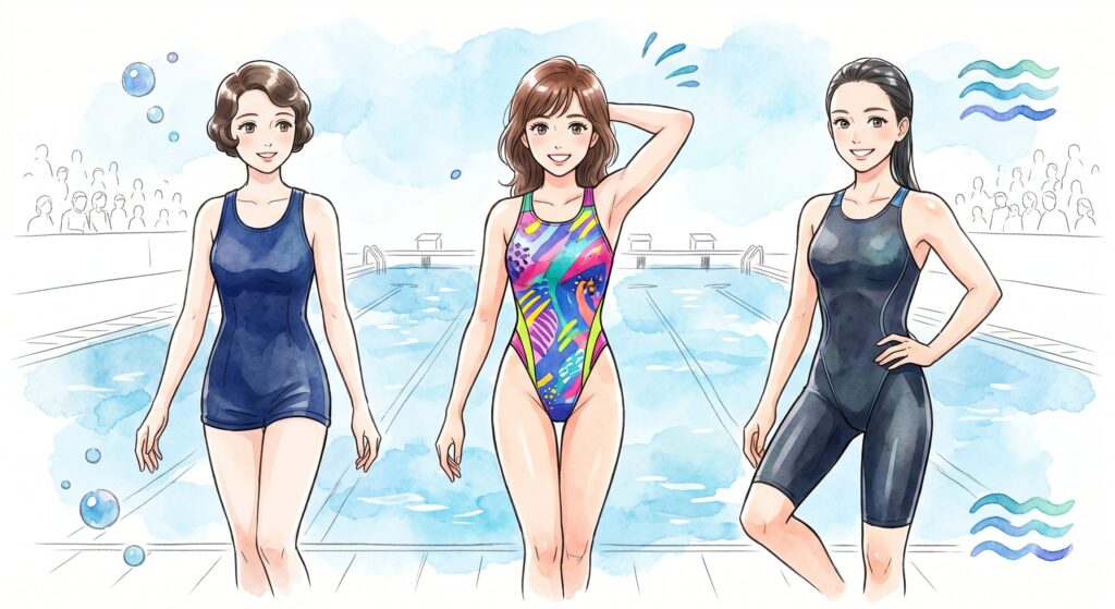 1,競泳水着は昔と今で何が違う？まず押さえたい変化の全体像