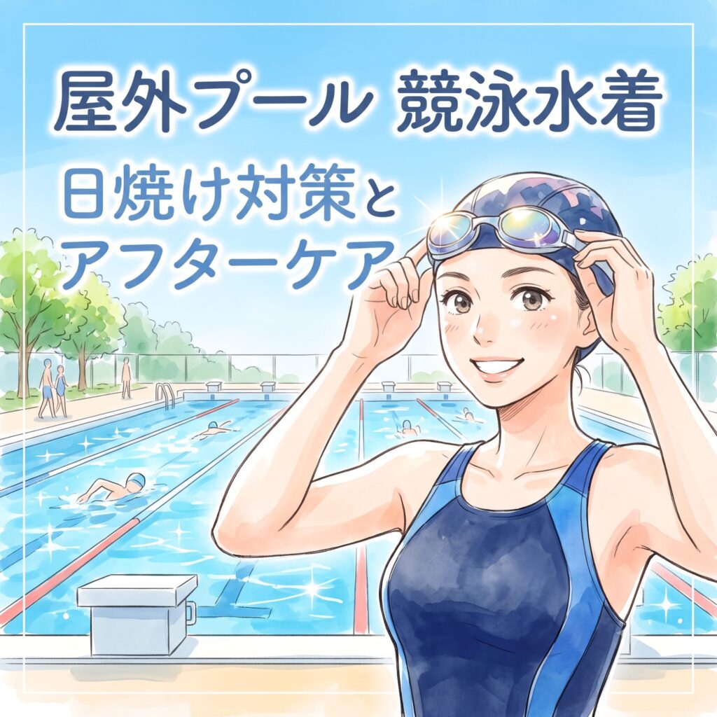 競泳水着の日焼け対策！屋外プールで泳ぐ人のための疲労軽減とアフターケア
